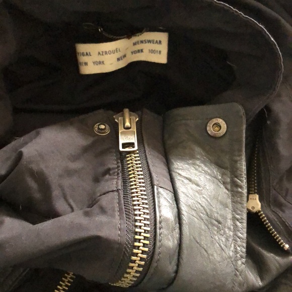 YIGAL AZROUEL Mens Leather and cotton Jacket Size L - Picture 9 of 10